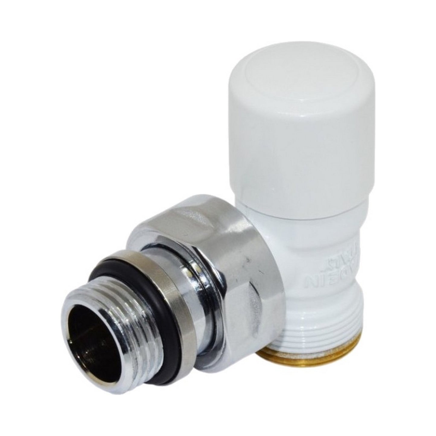 Poletti V140211E New First Thermo Detentore a squadra1/2" Bianco