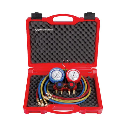 Kit gruppo manometrico 4 vie R22 R407 R134 Rothenberger 170602