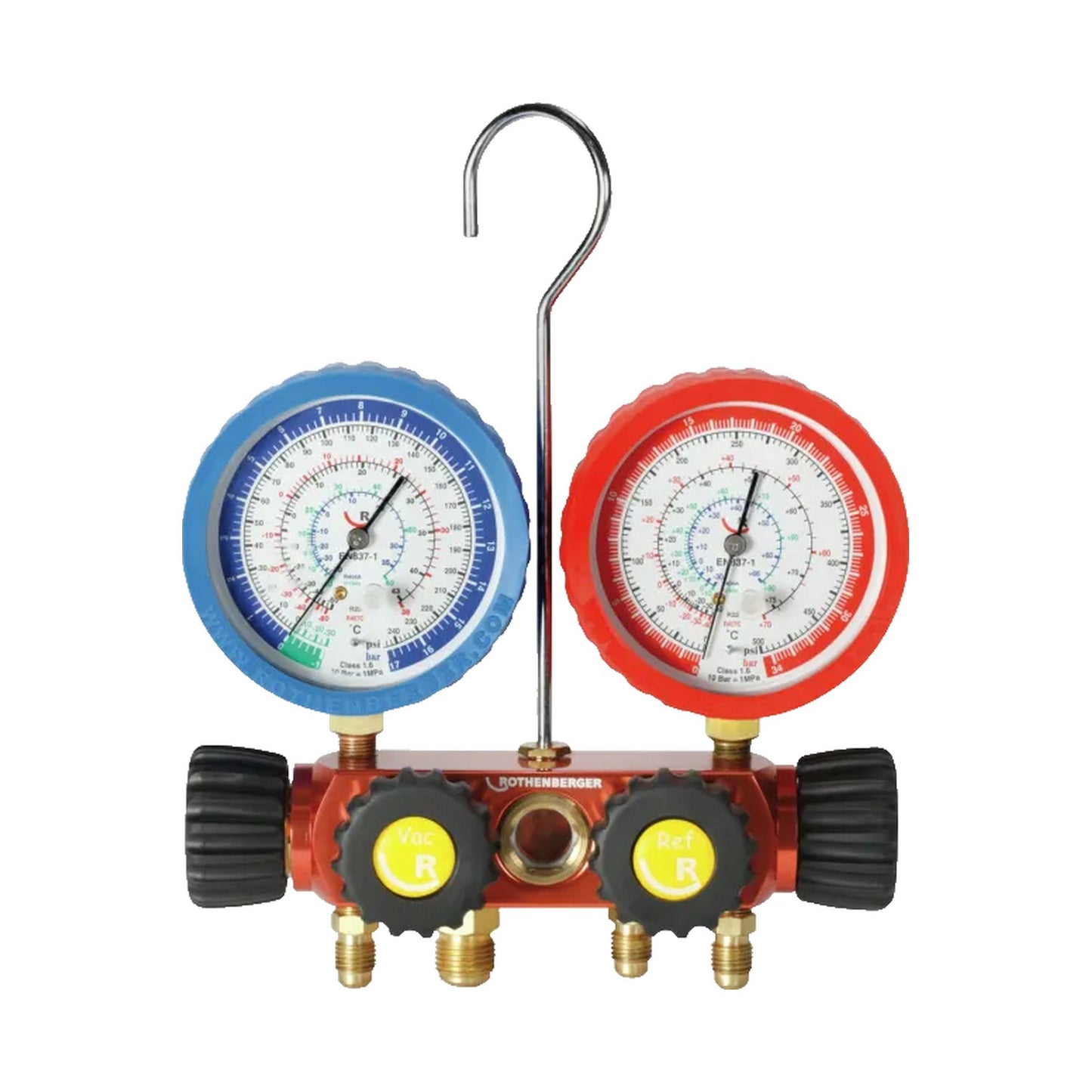 Rothenberger 170608 Gruppo manometrico a 4 vie II Plus, per R410A e R32