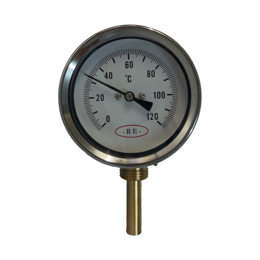 Termometro bimetallico radiale RE Ø 80 con gambo in ottone 2302008
