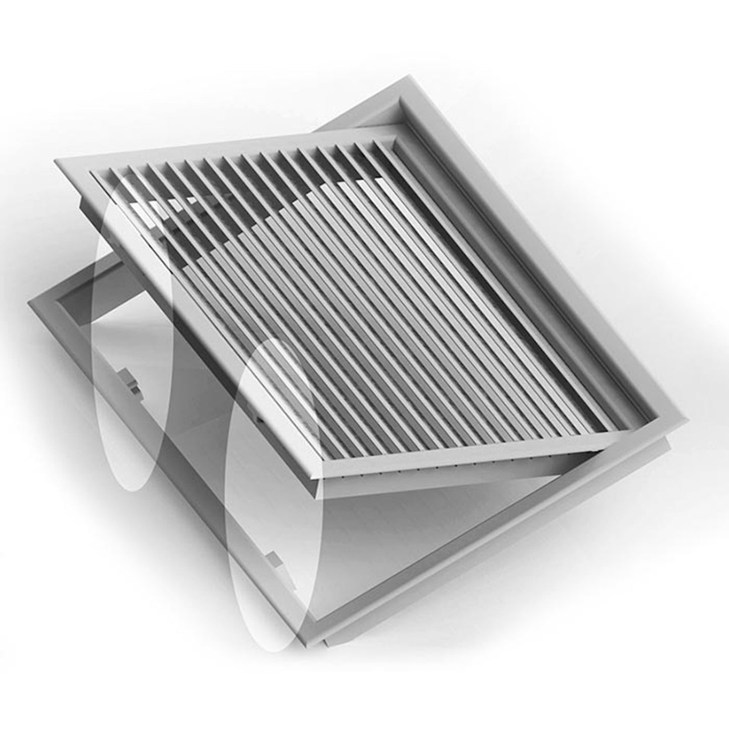 Officine Volta AL.FOE.SR RAL9016 800*200 Griglia di ripresa con telaio sg.rapido