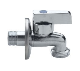 Valvola a sfera per erogazione, cromata, con attacco 1/2" x 3/4"