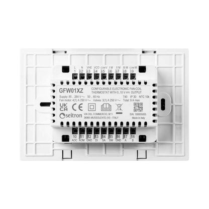 Termostato Wi-Fi per fan coil Seitron Smart Diamond GFW01XZ001SE