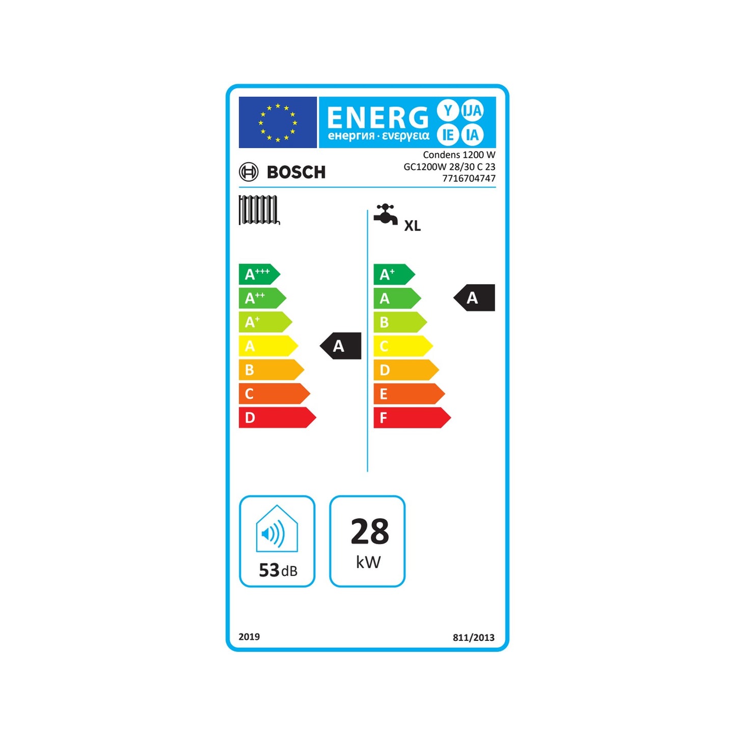 Bosch 7716704747 Condens GC1200W 28/30 C 23 Caldaia a condensazione