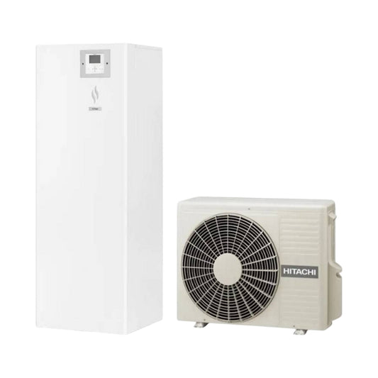 Pompa di calore Hitachi Yutaki-S COMBI R32 con accumulo ACS 220 litri mono