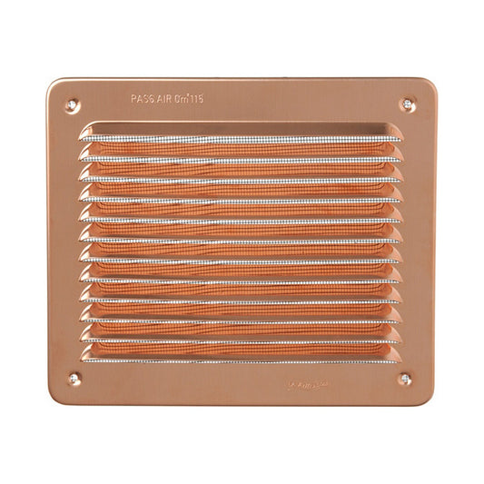 La Ventilazione LBR1916RA Griglia quadra da sovrapporre 193x165 mm Rame