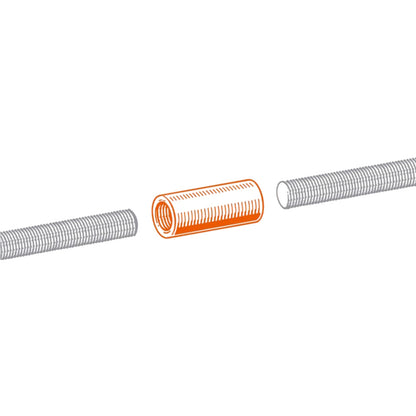 Manicotto di connessione barre filettate GIA AN M8 163310