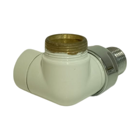 Poletti V74210ESX Corner Detentore coassiale sinistra 1/2" Bianco